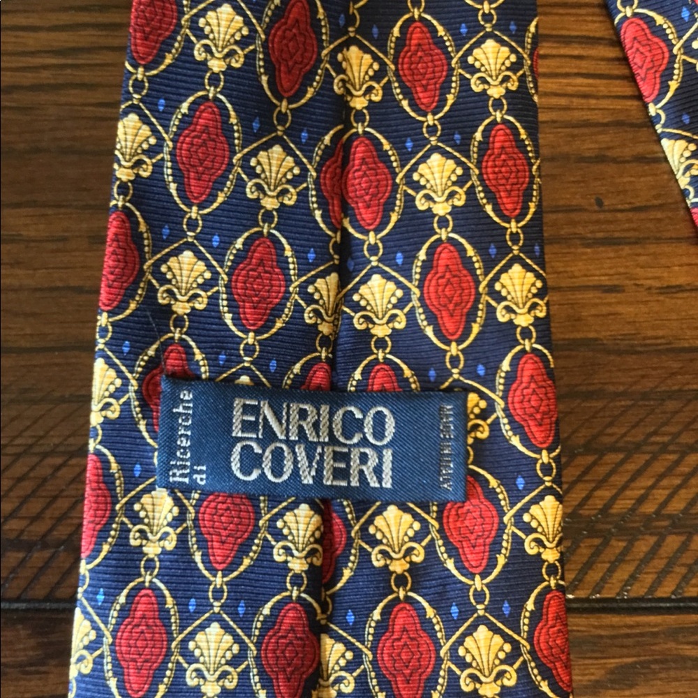 Enrico Coveri Men’s Silk Neck Tie - Picture 7 of 8